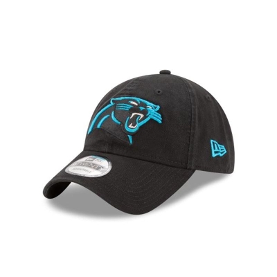 Black Carolina Panthers Hat - New Era NFL Core Classic 9TWENTY Adjustable Caps USA5309846